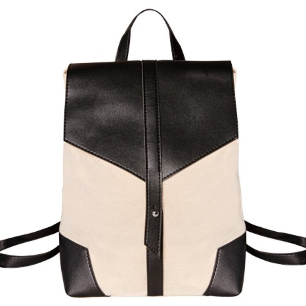 {Deux Lux} Vegan Leather Canvas Backpack